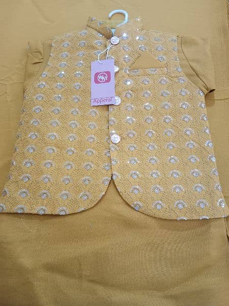 kurta pajama with embroidered waistcoat 3