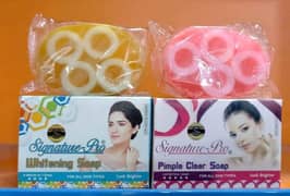 Signature -pro  present 
Whiting and pimple clear Soaps