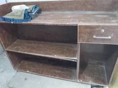 wooden counter