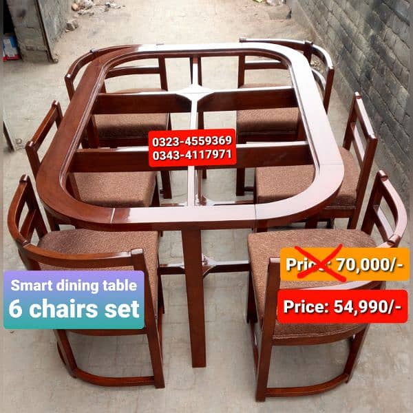 Smart dining table/round dining table/4 chair/6 chair/dining table 12