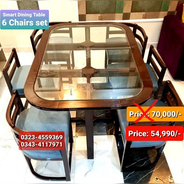 Smart dining table/round dining table/4 chair/6 chair/dining table 13