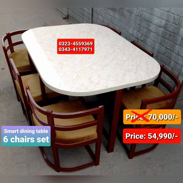 Smart dining table/round dining table/4 chair/6 chair/dining table 17