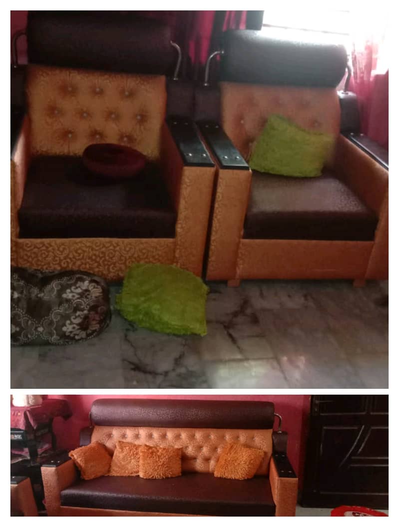 Sofa(3) Luxury Sofa Set   5 seater sofa   Wooden Sofa 10/10 conditio 2