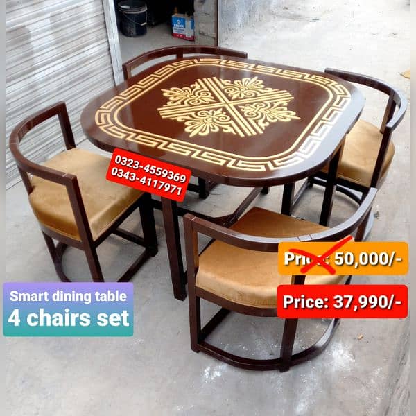 Smart dining table/round dining table/4 chair/6 chair/dining table 16