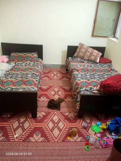 1 double bed & 2 single bed