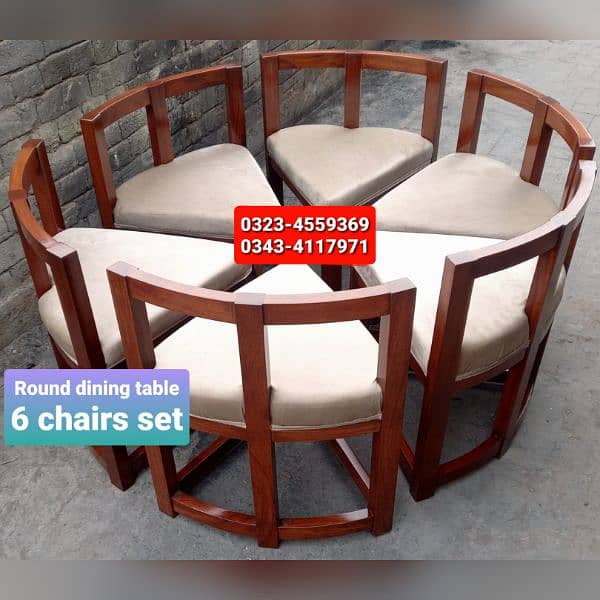 Smart dining table/round dining table/4 chair/6 chair/dining table 10