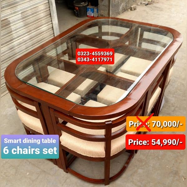 Smart dining table/round dining table/4 chair/6 chair/dining table 11