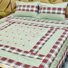 3 PCs cotton sotton patchwork double bedsheet