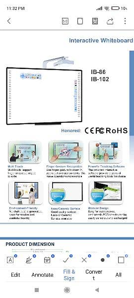 touch board interactive ultrashort throw refurbished projectors smart 2