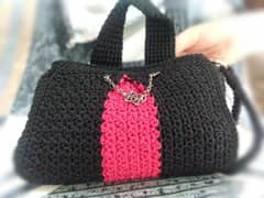 Hand made Crochet clutch.