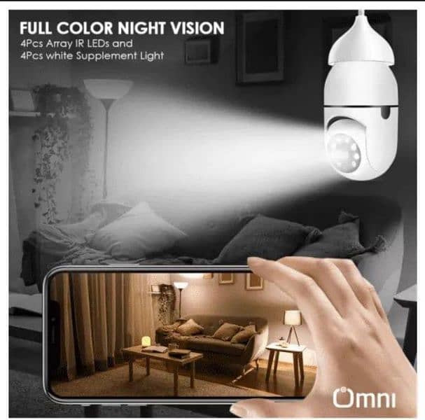 360° WiFi Bulb Camera Wireless free home delivery cash On delivery 1