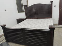 Bed for  sell with mattress and one side table 0