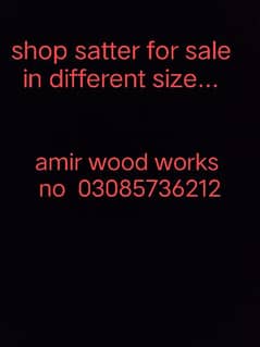 shop satter for sale urgent in different sizes