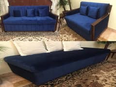 Five Seater Sofa Ottoman Bench  with Cushions 0300-8200292