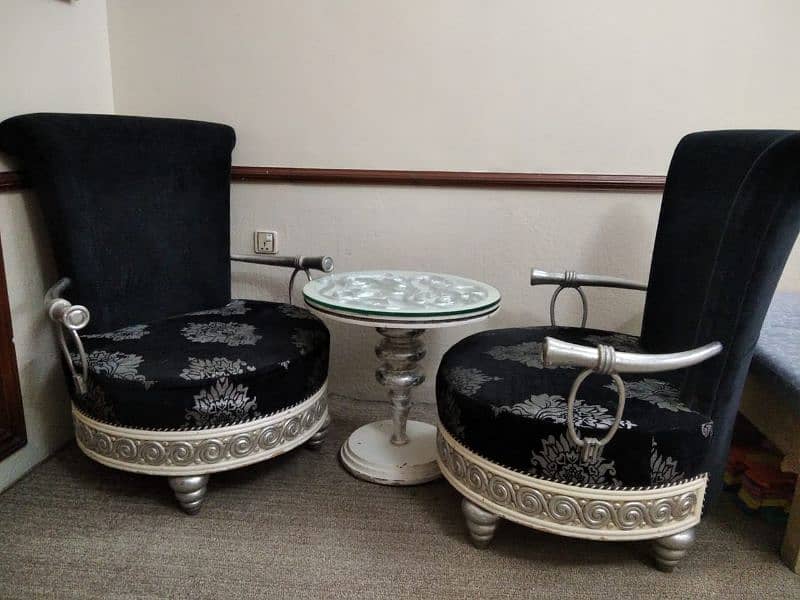 Bridal sofa set pair with coffee Table 1