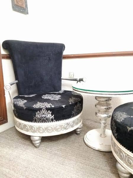 Bridal sofa set pair with coffee Table 3