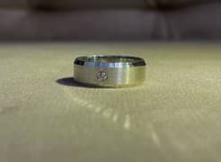 Pure Silver diamond style wedding bands