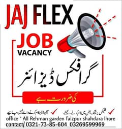 required graphic designer JAJ FLEX advertisers