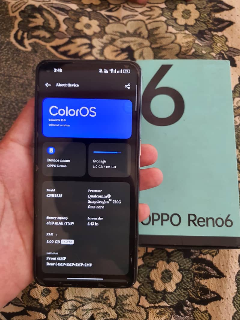 Oppo Reno 6 10/10 Condition with Box (No charger) 8