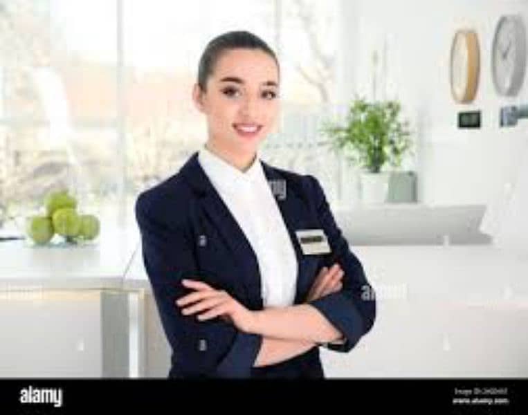 Urgent receptionist new Mal female required 0