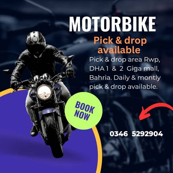 Motorbike pick & drop available 0