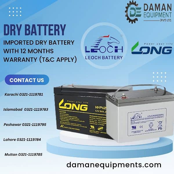 LEOCH Dry Battery 100ah 0