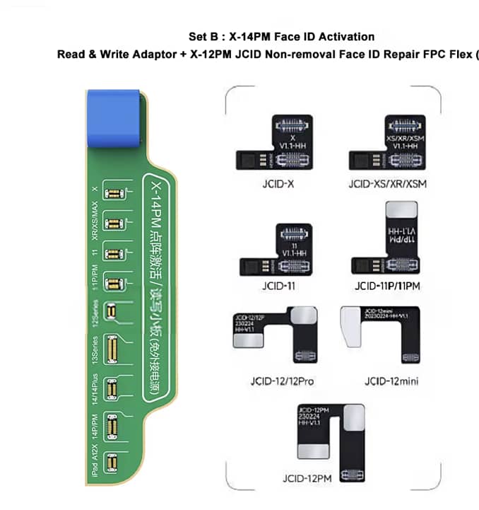 jcid non-removal face id fpc flex ipone x xs xr 11 12 13 14  promax 0