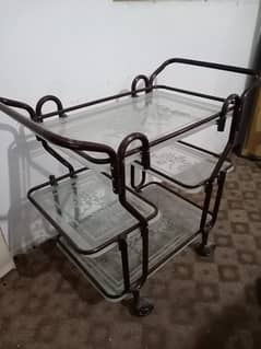 Tea Trolly  (11,500)-Condition (9/10)-Almost new