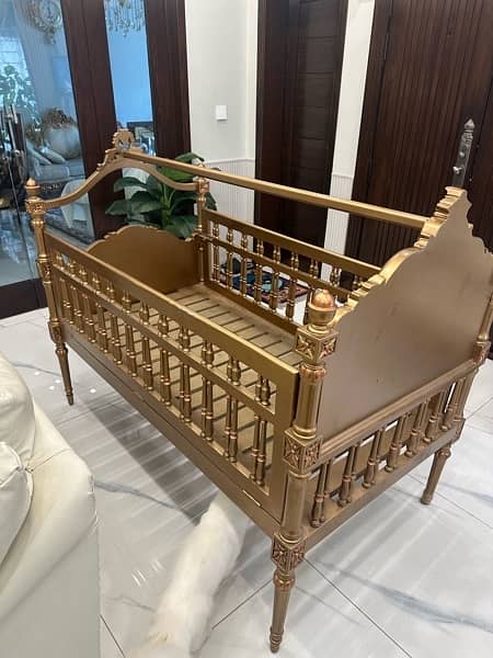 Beautiful Pure Sheesham Deco painted BABYCOT 1