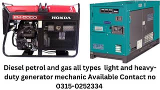 10kva/1000kva mechanic available very reasonable price 0