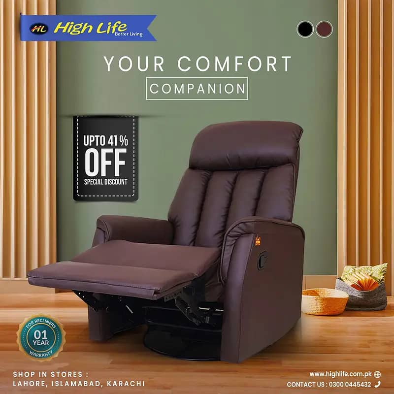 HIGH LIFE RECLINER SOFA. Pakistan’s Best Recliner Sofas|Massger Chair 7