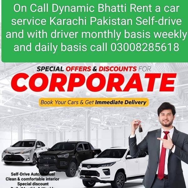 Rent A Car Self Drivers & With Driver | Car Rental | Service Karachi 12