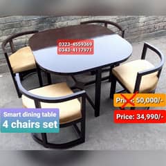 Smart dining table/round dining table/4 chair/6 chair/dining table