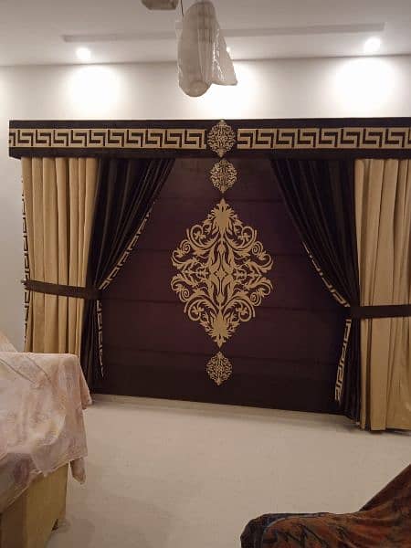 Velvet Curtains with Blind 4