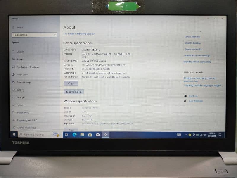 Toshiba Tecra Z40B, Core I5 5th Generation 2