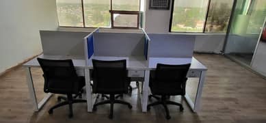 6-Person Workstation - 8ft 3in x 3ft 6in - Exellent Condition