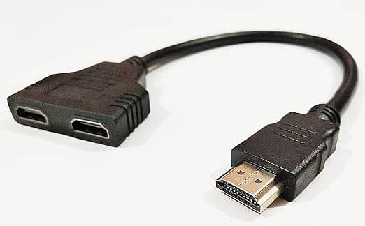 Hdmi Male To Dual Female (1 Input 2 Output) Y Splitter Cable 0