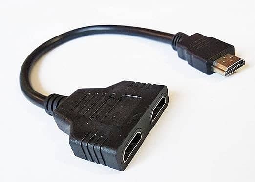 Hdmi Male To Dual Female (1 Input 2 Output) Y Splitter Cable 1