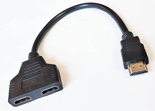 Hdmi Male To Dual Female (1 Input 2 Output) Y Splitter Cable 2