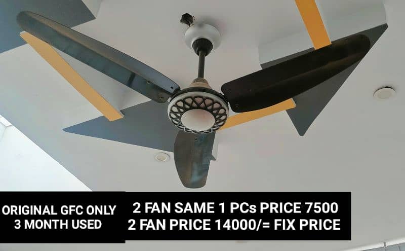 GFC 7 FANS NEW CONDITION SIMPLE FAN AC DC NHI HAI YA NUM 0342-7788360 18