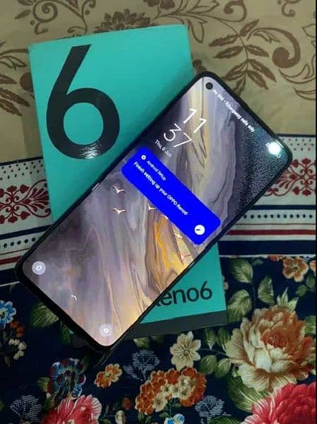 Oppo Reno 6 with box and charger for sale 8