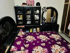 used bed dressing and showcase