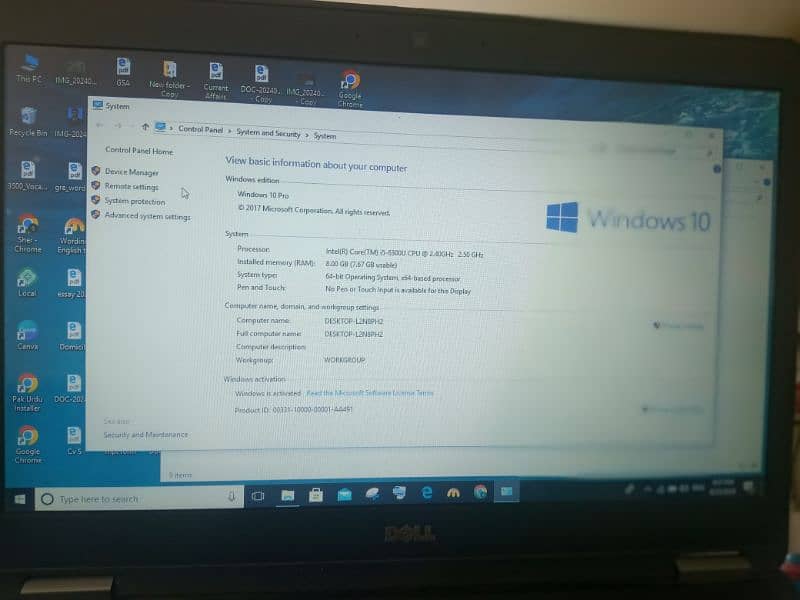 Dell Laptop Core I5 6th generation. New condition 4