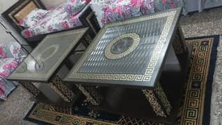 beautifull 3'x3' foot size versachi design tables with lock tyre