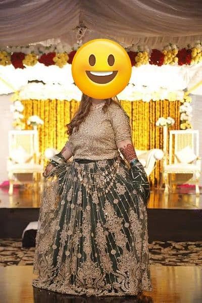 bridal mehndi lehnga 0