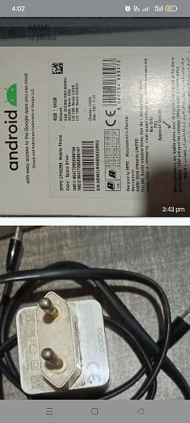 Oppo A16 (4/64) 10/10 condition with back cover and full sealed set 2