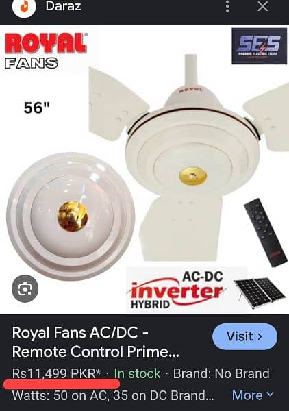 Royal AC DC Fan Slightly Used In warranty 2