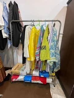 clothes and shoes stand