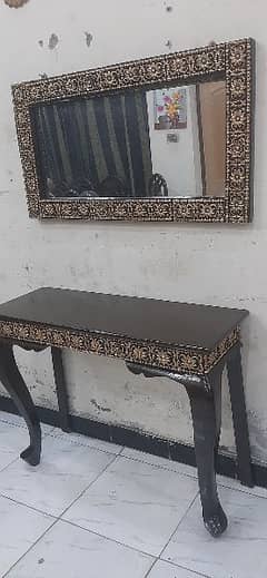 new console with mirror frame