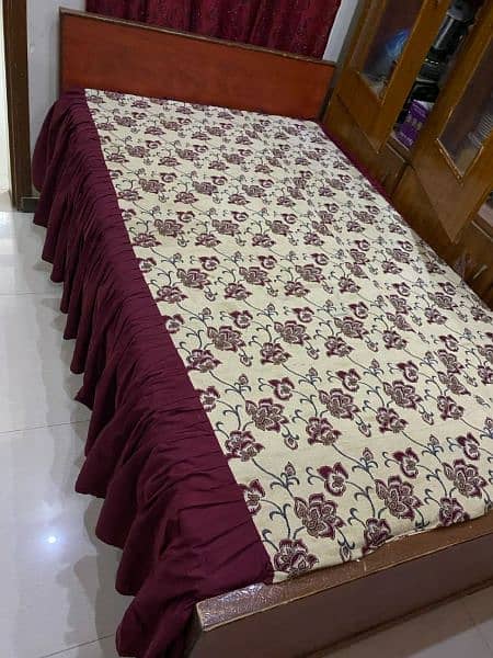 single bed with molty foam mattress wooden bed 7